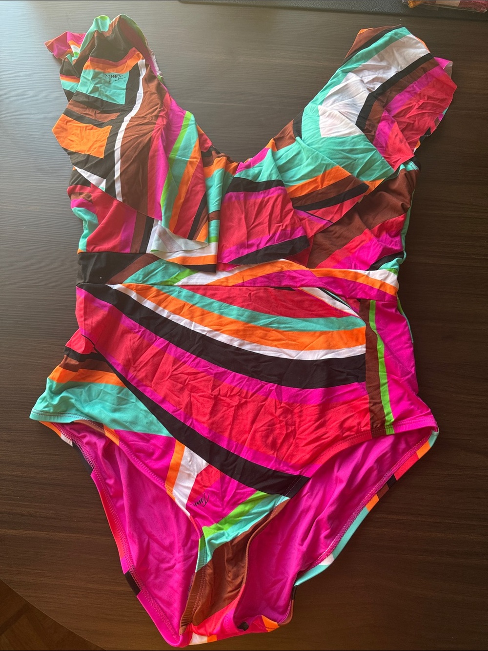Trina Turk Colorful Striped One-Piece Swimsuit